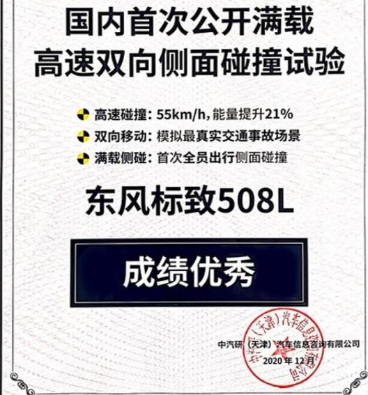 508L挑戰(zhàn)史上最嚴側(cè)面碰撞成績單公布
